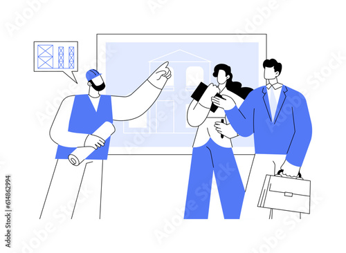 Wallpaper Mural Construction works abstract concept vector illustration. Torontodigital.ca