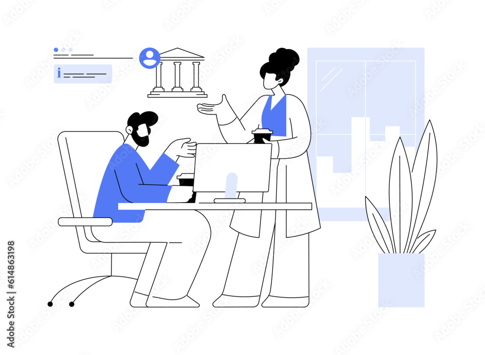Opening business account abstract concept vector illustration. Opening business account abstract concept vector illustration.