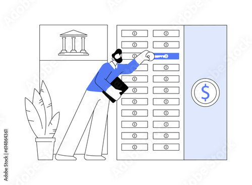 Locker facilities abstract concept vector illustration.