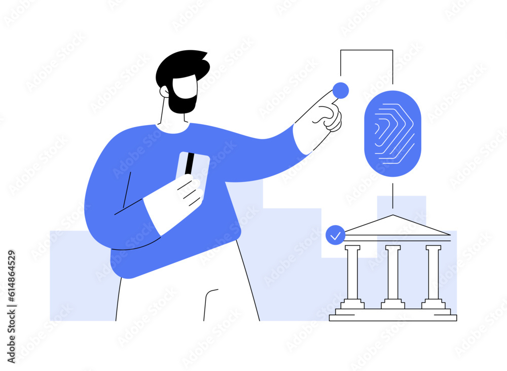 Biometric identification abstract concept vector illustration. Biometric identification abstract concept vector illustration.