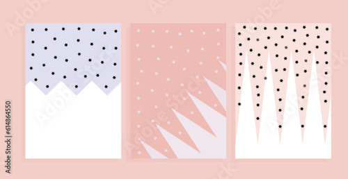 pale pink, violet minimal cover background with stars 