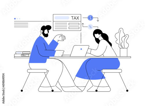 Tax credit abstract concept vector illustration.