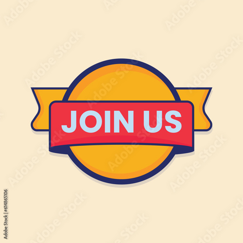 join us button label clipart