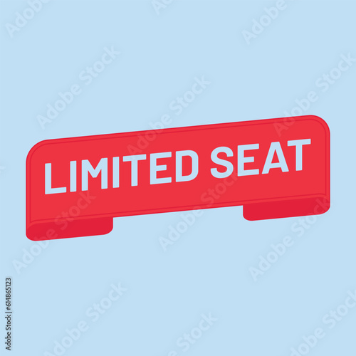 limited seat button label clipart