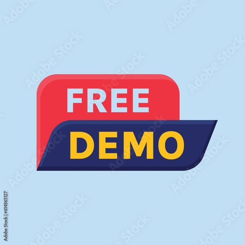 free demo button vector
