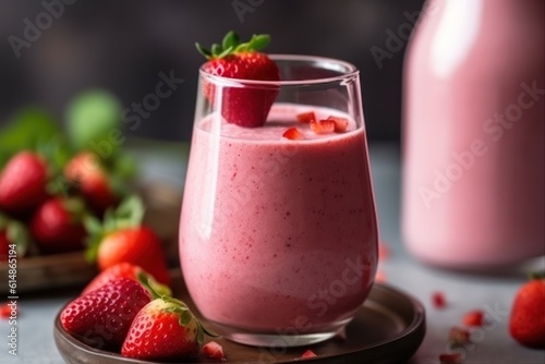 Healthy strawberry smoothies