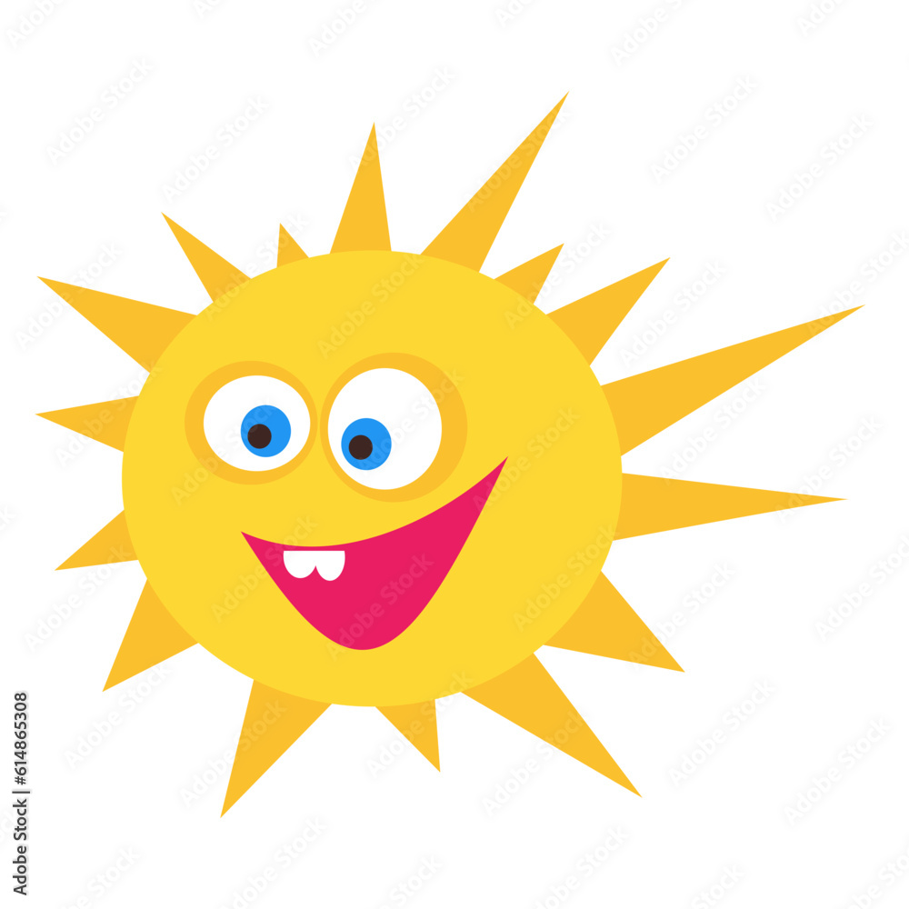 Cartoon sun with eyes