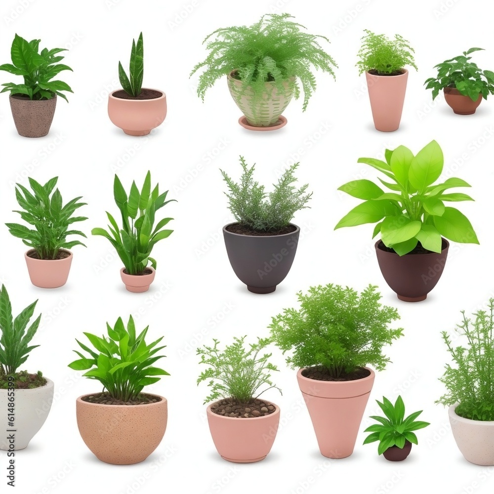 photo set of plants
