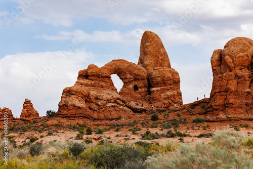 Turret Arch in the Windows area of Arches National Park near Moab Utah 