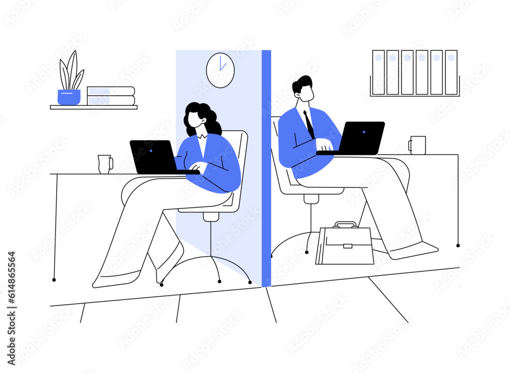 Cellular office abstract concept vector illustration. Cellular office abstract concept vector illustration.
