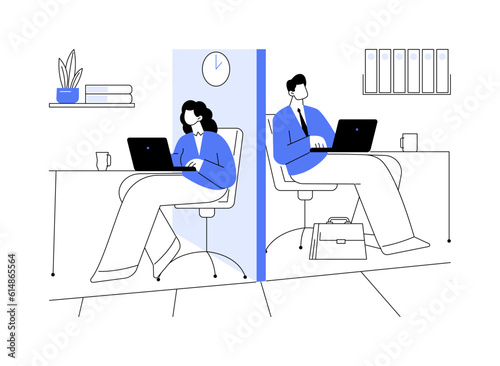 Cellular office abstract concept vector illustration.