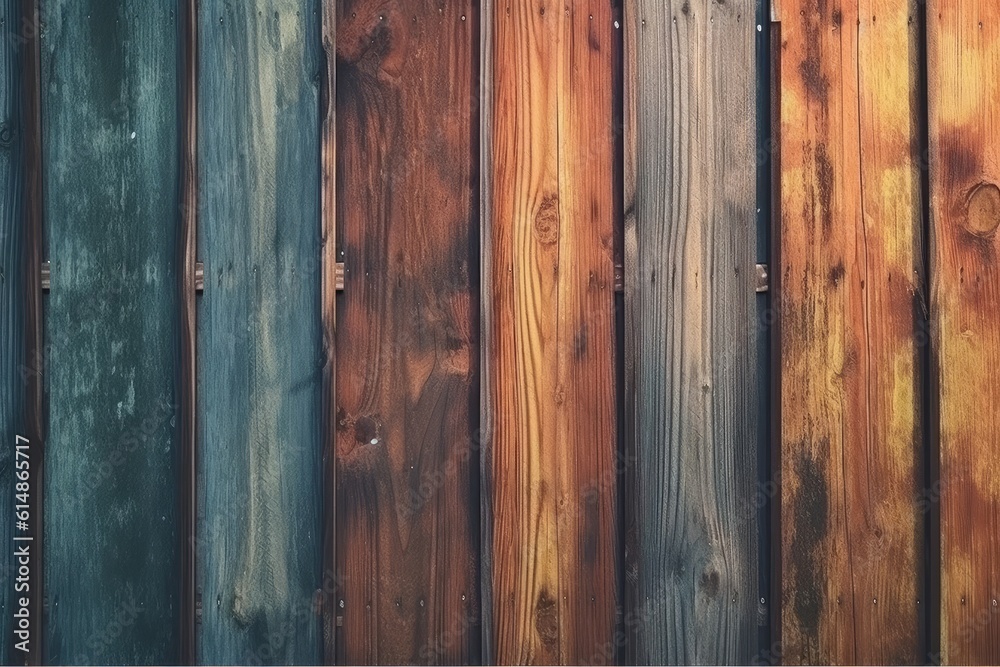 Wood texture surface. Fence made wooden planks. Generative AI Wood texture surface. Fence made wooden planks. Generative AI
