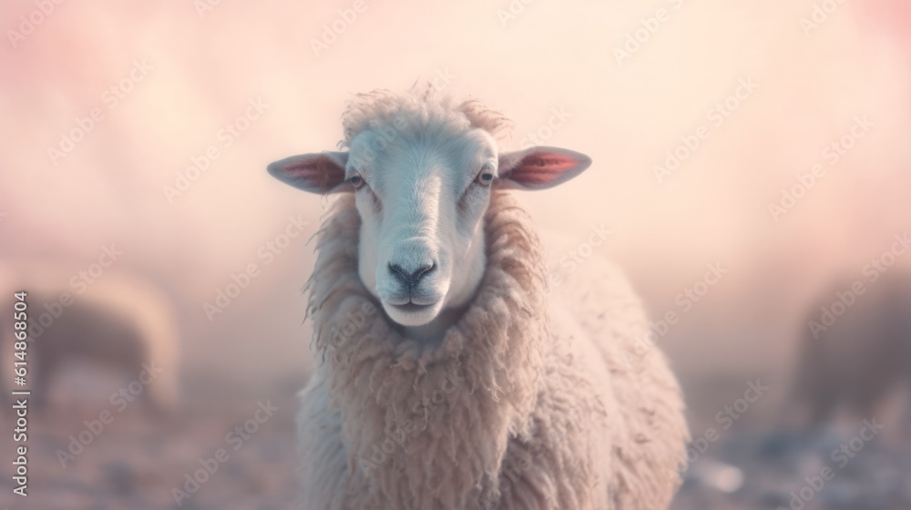 Jobs and lambs with copy space. Generative AI Jobs and lambs with copy space. Generative AI