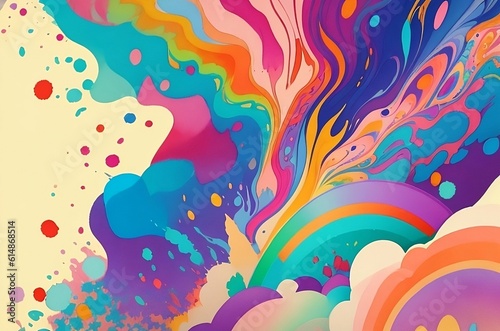 Artistic Abstraction patterns: Unique Watercolor-Inspired Vector Design Generative AI Style backgrounds 