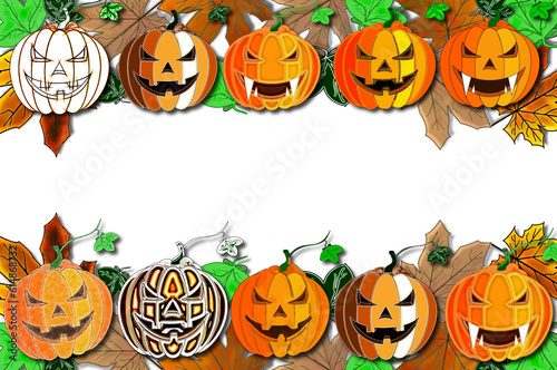 beautiful background with orange pumpkin, Halloween background