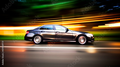 Professional photography of the car with fast shutter speed, the movement of the car at speed   © Yuriy Maslov
