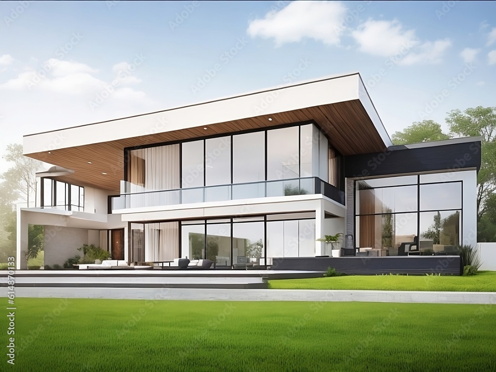 Luxury modern house - ai generated Luxury modern house - ai generated