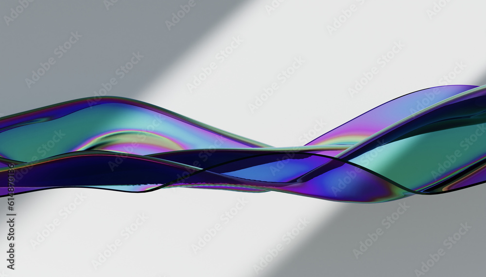 Cloth fabric gradient waves abstract background. Iridescent glass wavy surface. Liquid surface, ripples, reflections. 3d render illustration. Cloth fabric gradient waves abstract background. Iridescent glass wavy surface. Liquid surface, ripples, reflections. 3d render illustration.