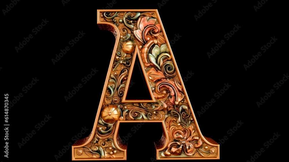 Naklejka premium Letters of the alphabet A in different styles
