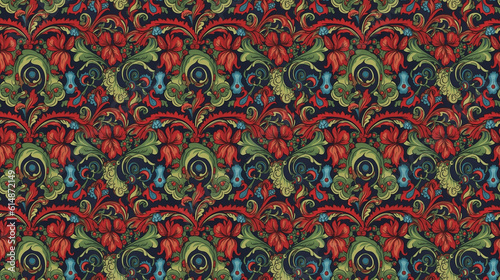 Seamless velvet pattern, created with AI Generative Technology © Ruben Chase