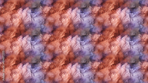 Seamless pattern of dusty cosmetics, created with AI Generative Technology