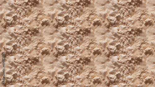 Seamless pattern of dusty cosmetics, created with AI Generative Technology