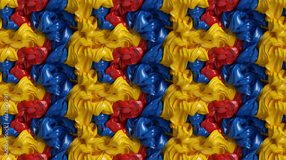 Seamless plastic pattern, created with AI Generative Technology