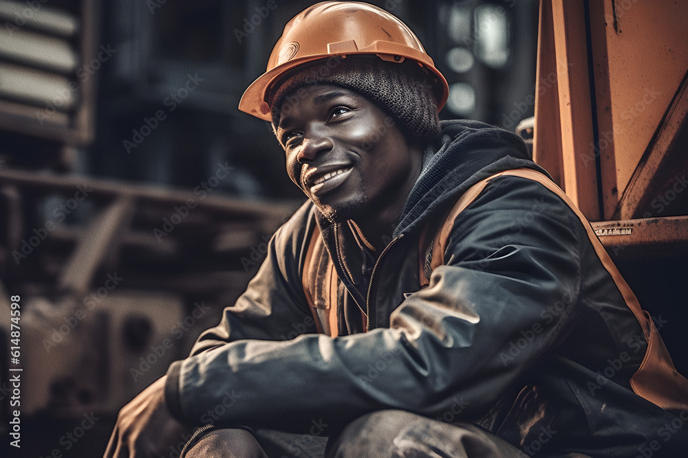 African Mine Worker resting
