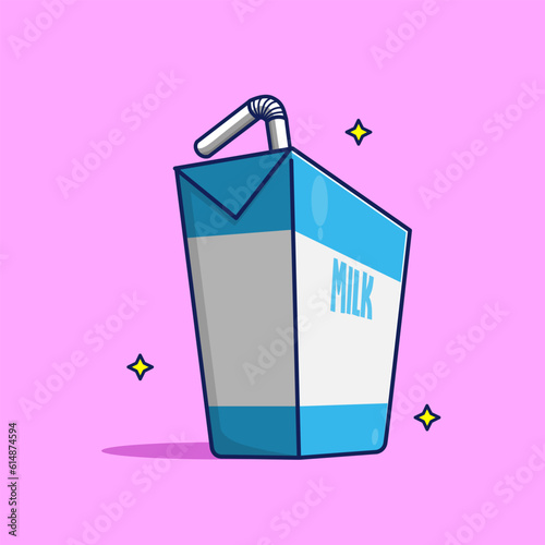 Milk pack illustration vector. Milk box illustration vector.