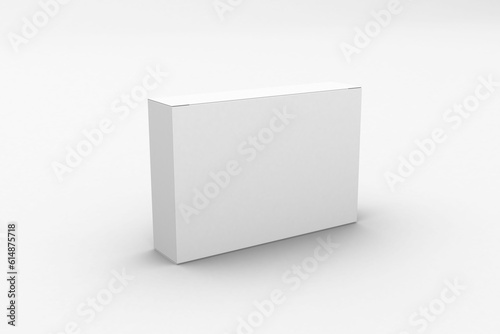 Rectangular pill blister box, packaging template for product design mockup. On transparent background