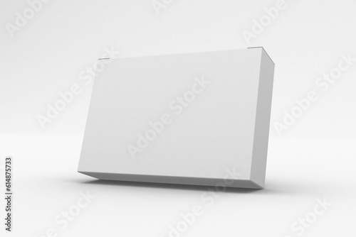 Rectangular pill blister box, packaging template for product design mockup. On transparent background