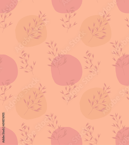 Sunset oats seamless pattern. Delicate botanical background for printing on textiles and paper.
