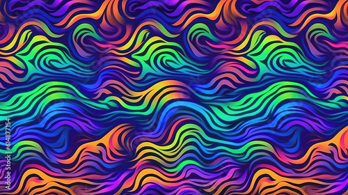 abstract modern design wallpaper made out of neon light waves, ai generated image