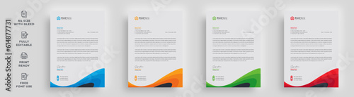 letterhead creative corporate company trendy newest minimal simple attractive unique advertising abstract a4 size informative newsletter flyer brochure magazine page bundle template design with a logo