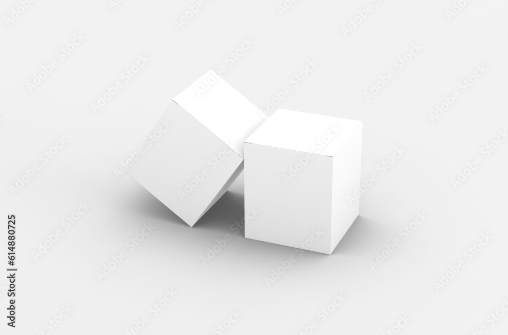 Square product box packaging mockup for brand advertising on a transparent background. Square product box packaging mockup for brand advertising on a transparent background.