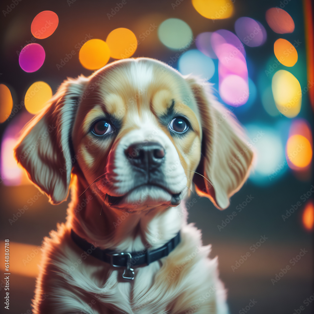 Portrait of a dog, generated by AI