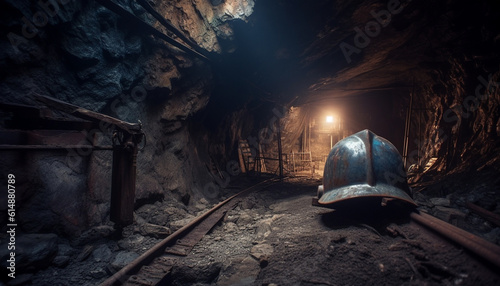 Abandoned coal mine reveals spooky underground metal industry mystery generated by AI