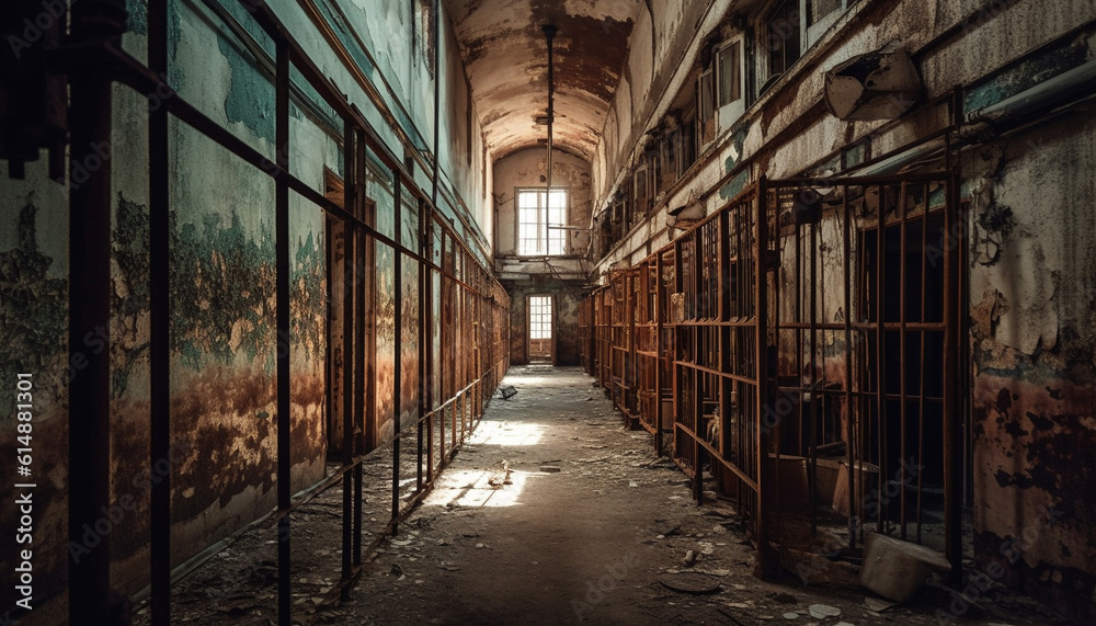 The spooky old factory, a vanishing point of industrial history generated by AI The spooky old factory, a vanishing point of industrial history generated by AI