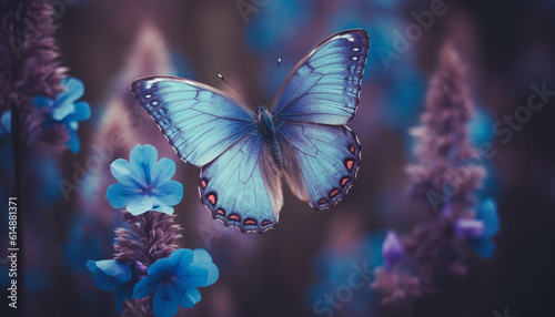 The vibrant butterfly beauty in nature is a gift generated by AI © Stockgiu