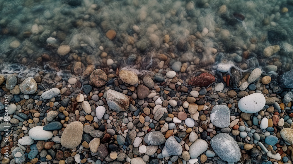 Close up sea shore on background. Aerial view of the sea crashing against the rocks. Rocks top down view seamless background. Realistic 3D illustration. Generative AI Close up sea shore on background. Aerial view of the sea crashing against the rocks. Rocks top down view seamless background. Realistic 3D illustration. Generative AI