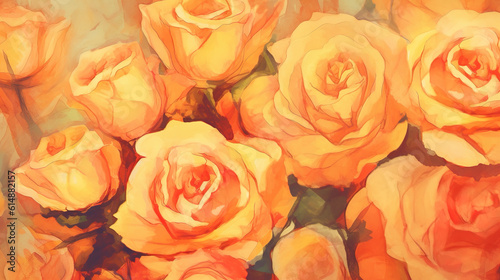 yellow beautiful roses in a vintage wedding style  ai generated image