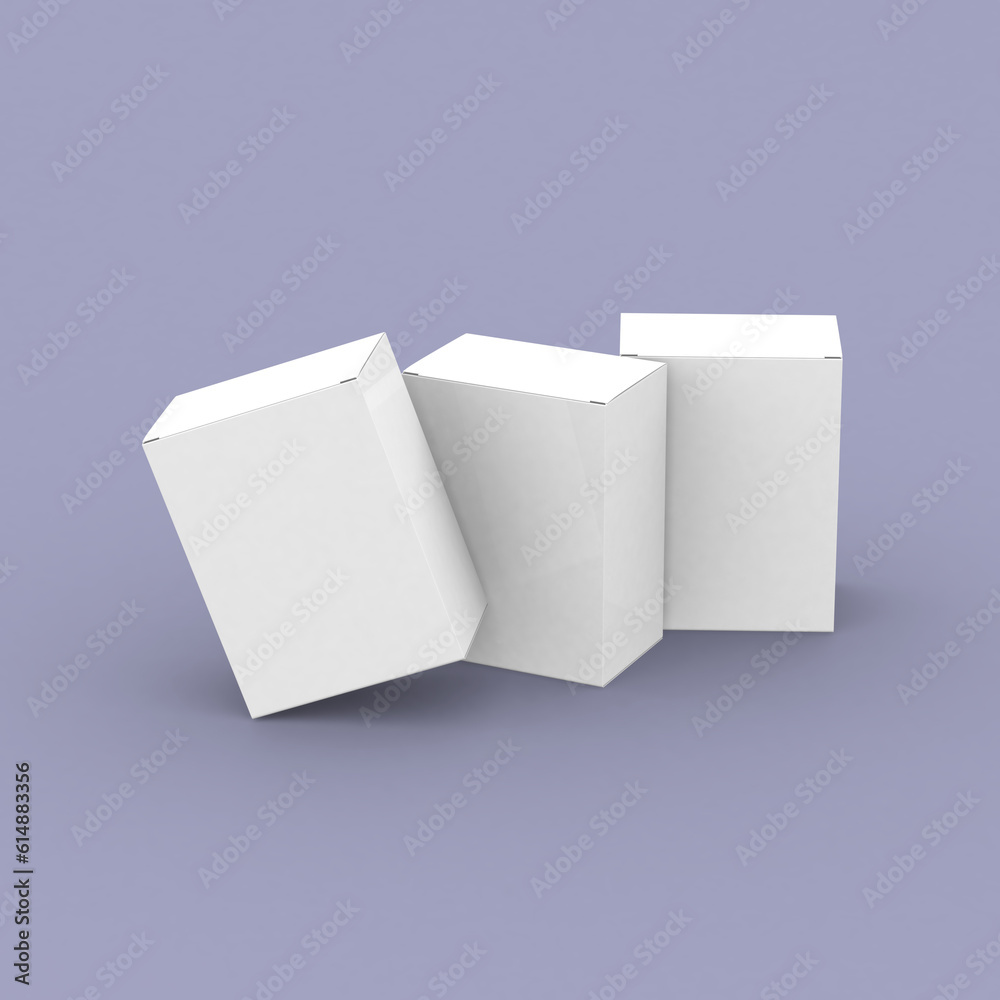 Three boxes, packaging template for product promotion. Editable mockup. Clean background Three boxes, packaging template for product promotion. Editable mockup. Clean background