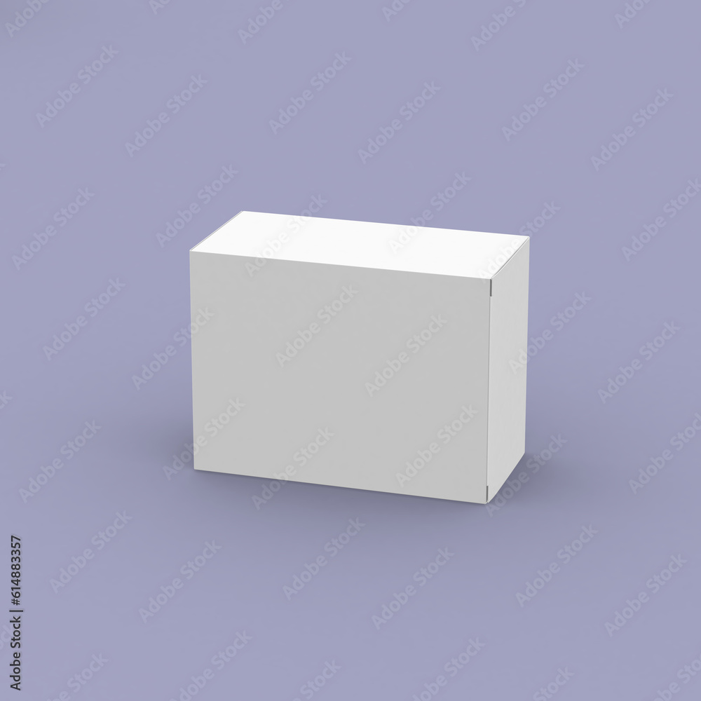 Lying on the left side box, packaging template for product design mockup. Clean background Lying on the left side box, packaging template for product design mockup. Clean background