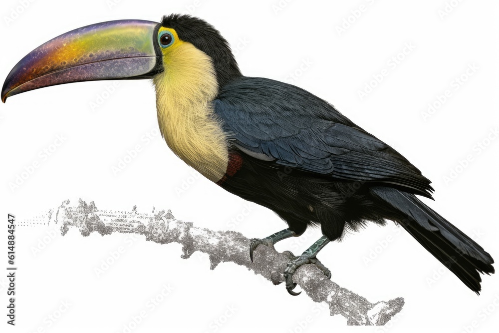Vibrant-Billed Bird Perched on a Branch Vibrant-Billed Bird Perched on a Branch