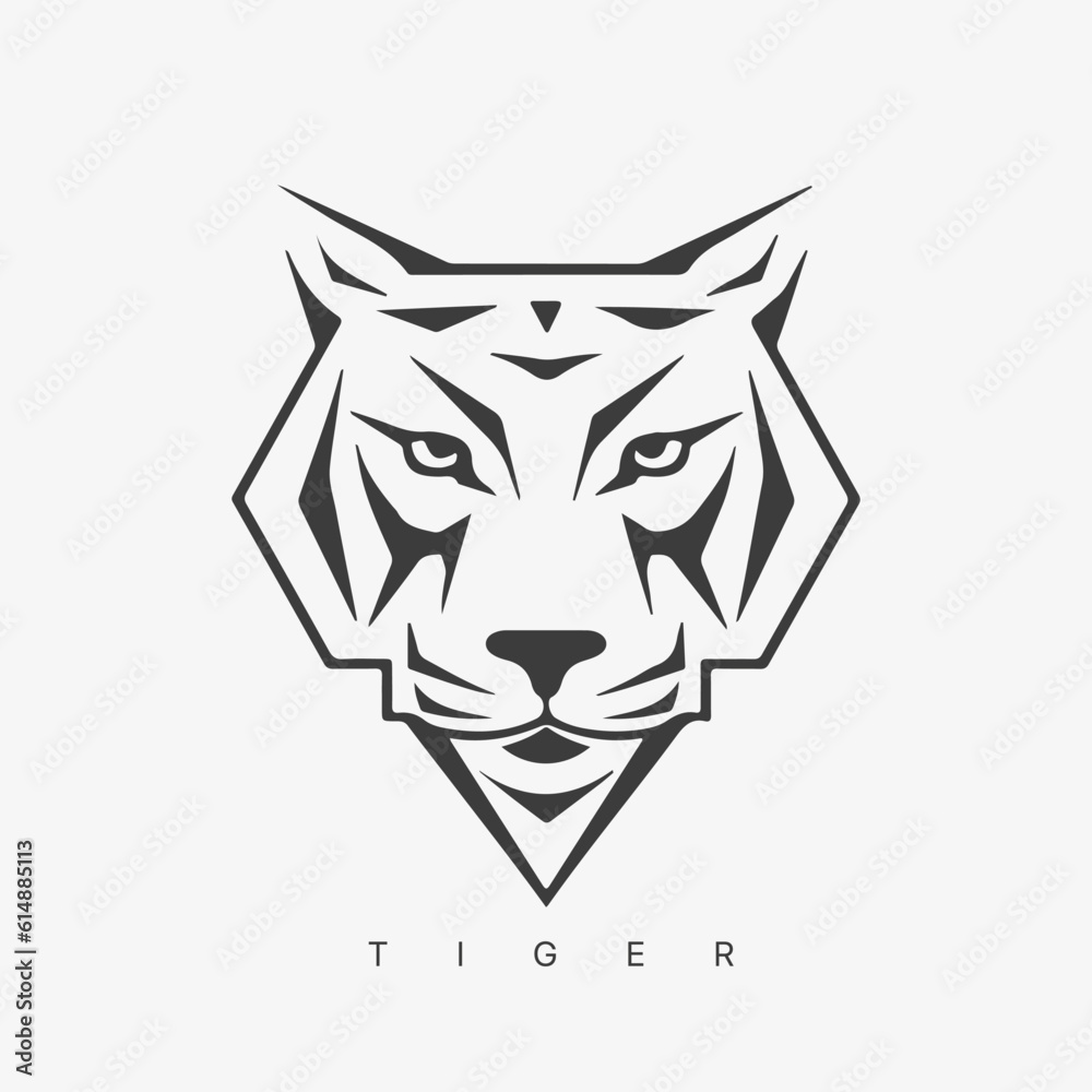 Modern abstract vector tiger logo template Modern abstract vector tiger logo template
