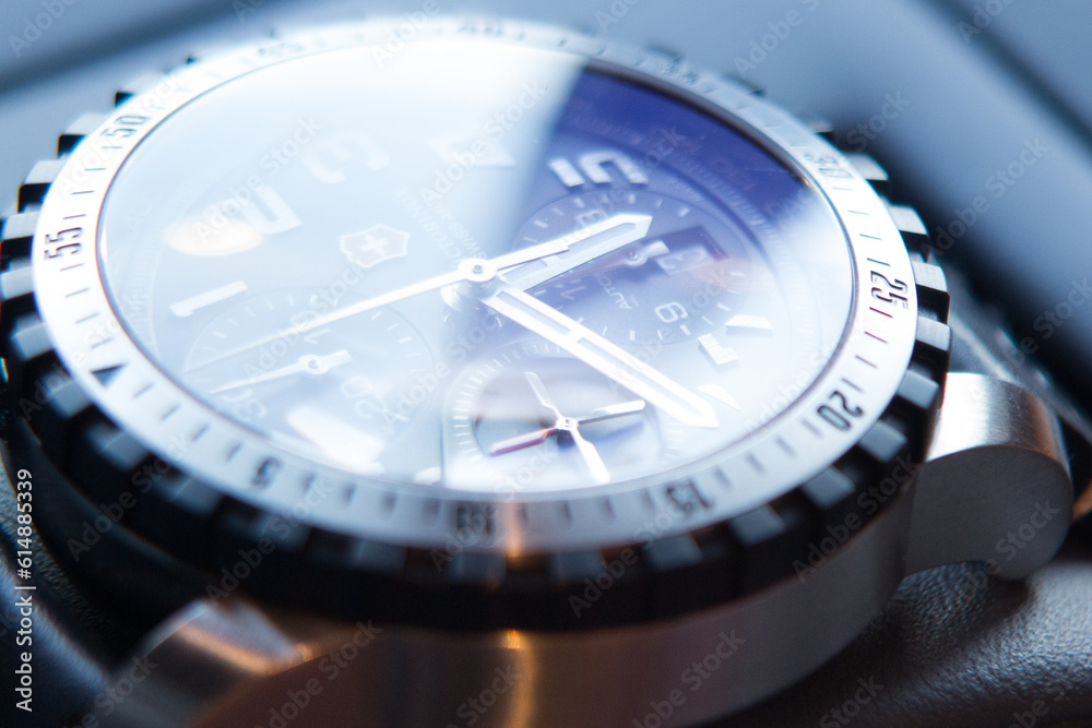 Montre bracelet en macrophotographie Montre bracelet en macrophotographie