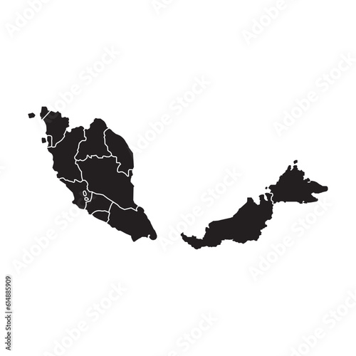 Malaysia map icon vector