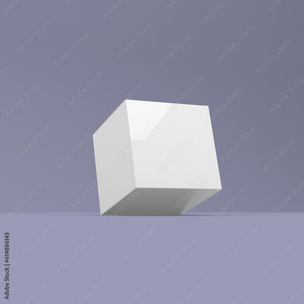 Square box, packaging template for product design mockup. On clean background Square box, packaging template for product design mockup. On clean background