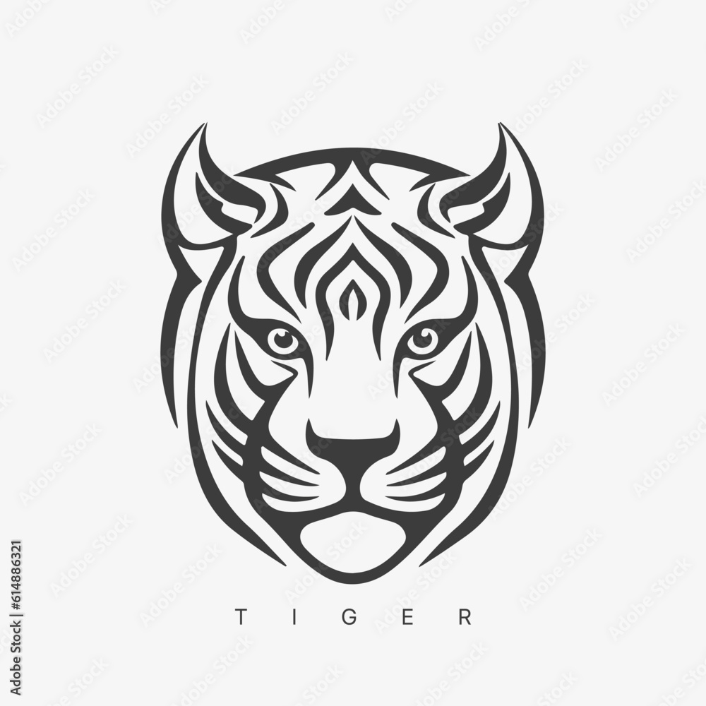 Modern abstract vector tiger logo template Modern abstract vector tiger logo template