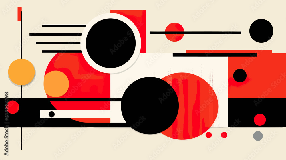 Abstract Bauhaus geometric shapes art vector background and wallpaper. Abstract Bauhaus geometric shapes art vector background and wallpaper.